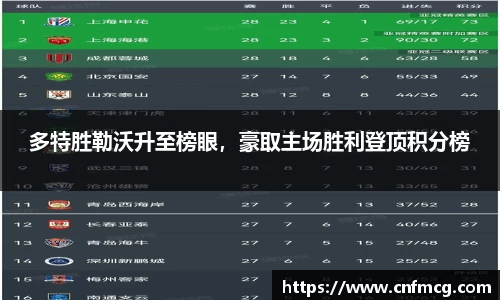 多特胜勒沃升至榜眼，豪取主场胜利登顶积分榜